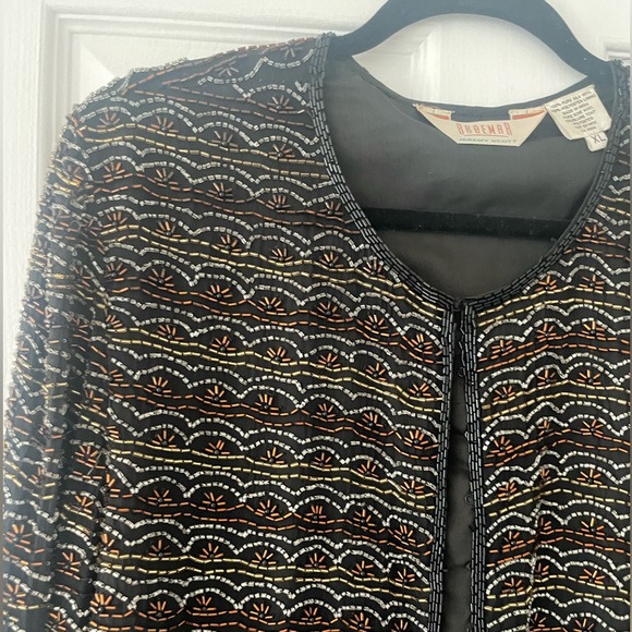 VINTAGE- Designer Beaded Jacket with Silk Lining - excellent condition - Picture 3 of 8